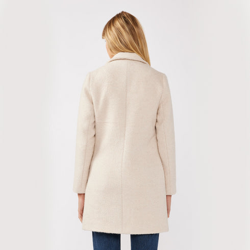 Women's Chevron Notched Lapel Coat